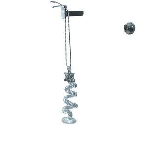 Vtg Spun Clear Blown Glass Christmas Tree‎ Ornament Textured 2.5" Holiday